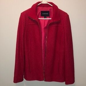 - Lands'‎ End Fuchsia Boiled Wool Jacket/ Women's Size 6 "GUC"